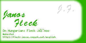 janos fleck business card